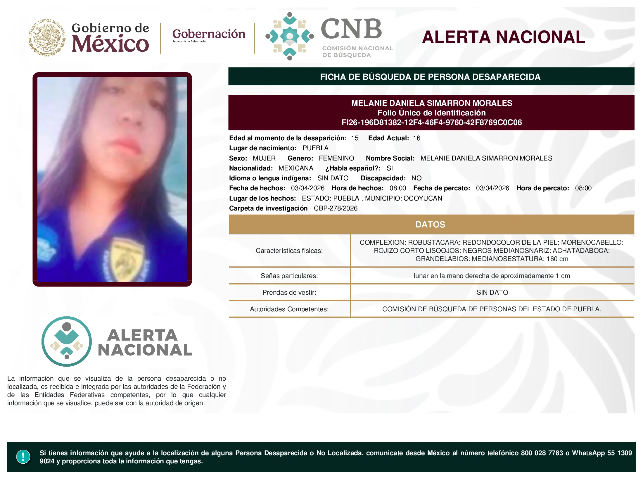 Melanie Daniela Simarron Morales