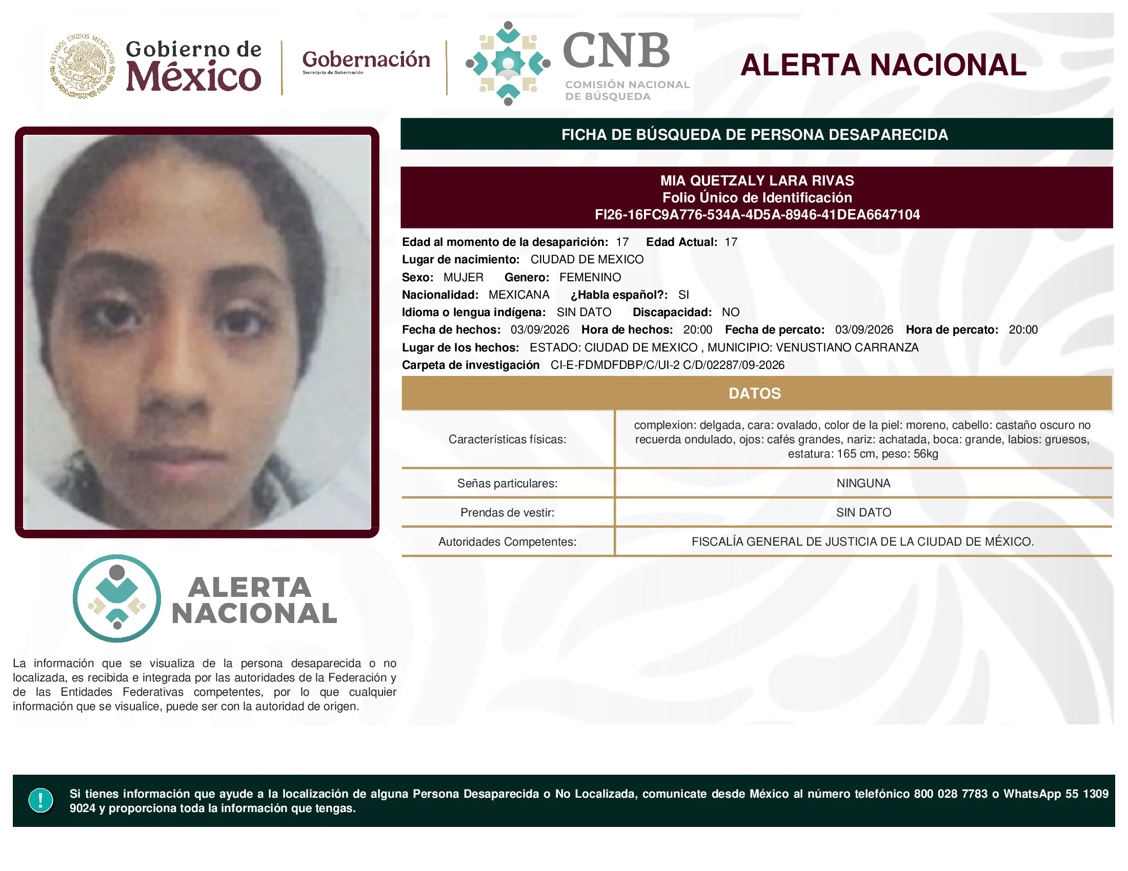 Mia Quetzaly Lara Rivas