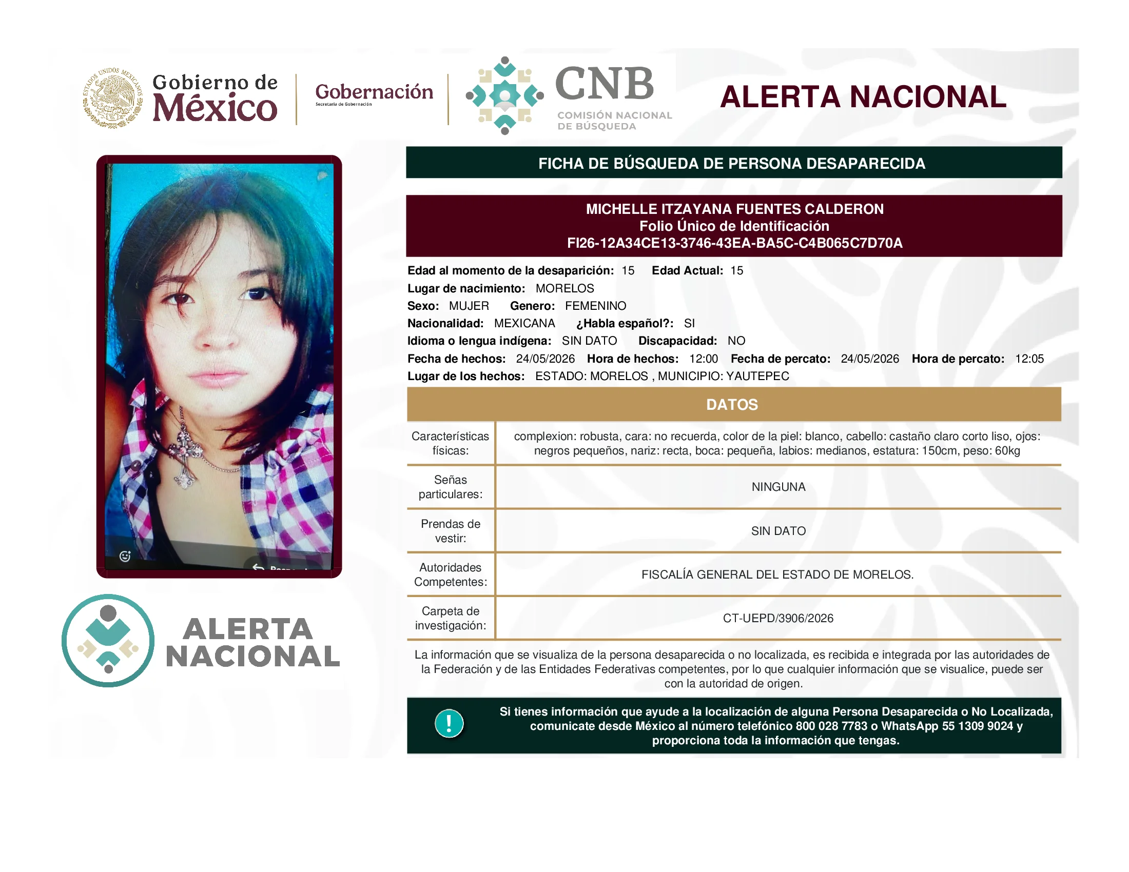 Michelle Itzayana Fuentes Calderon