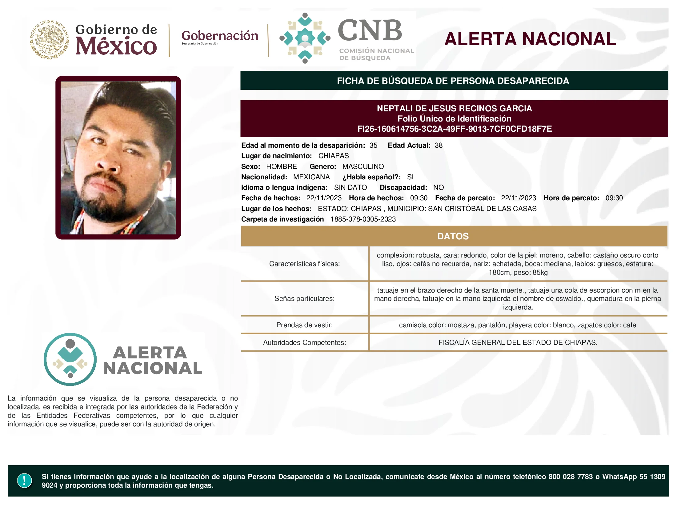 Neptali De Jesus Recinos Garcia