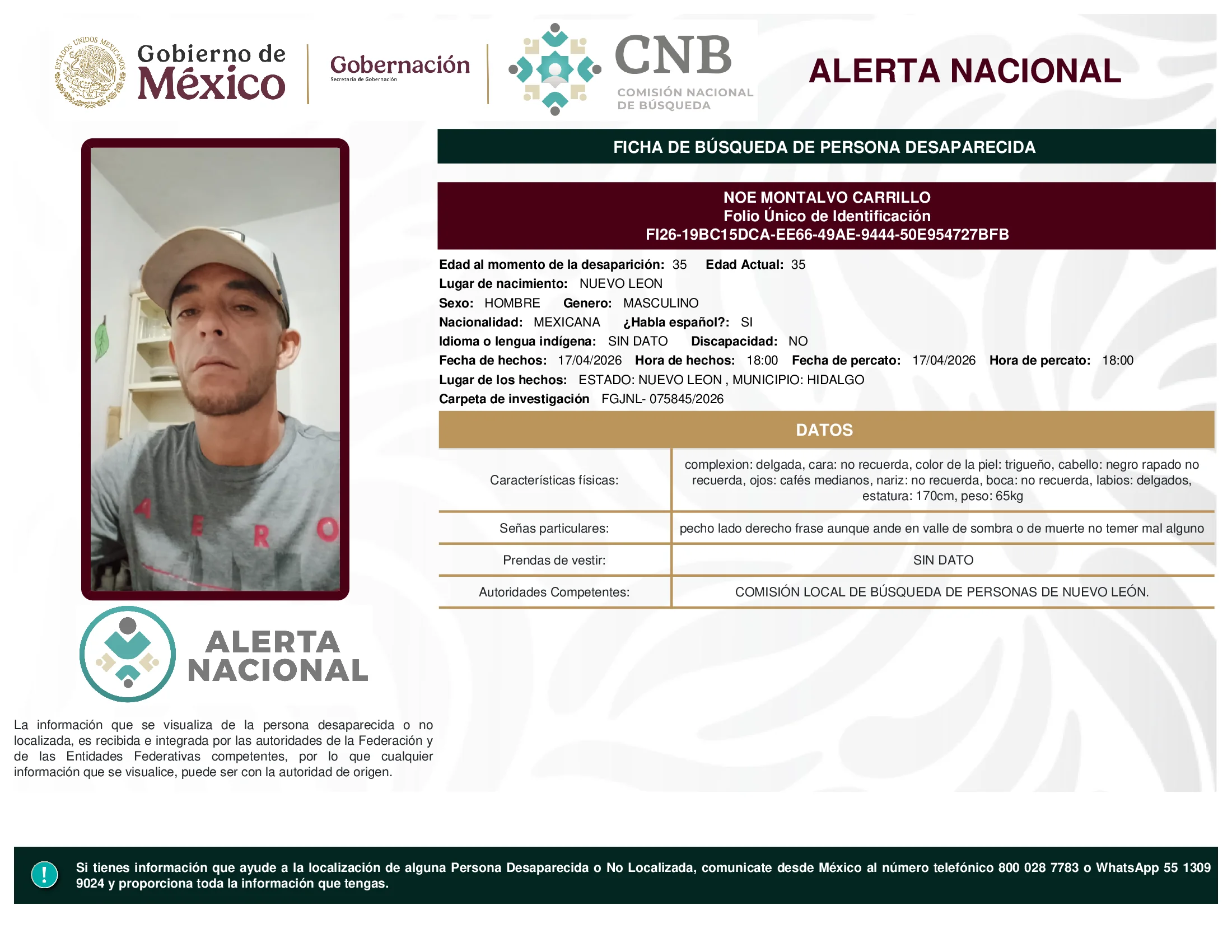 Noe Montalvo Carrillo