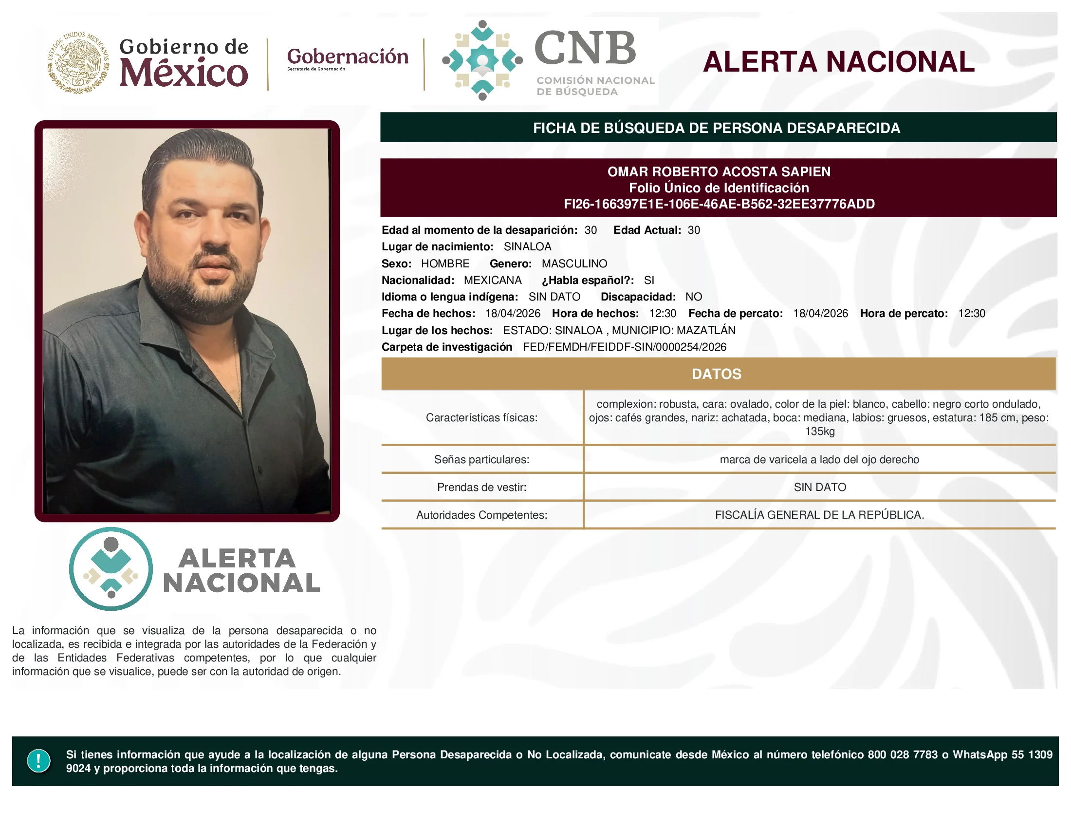Omar Roberto Acosta Sapien