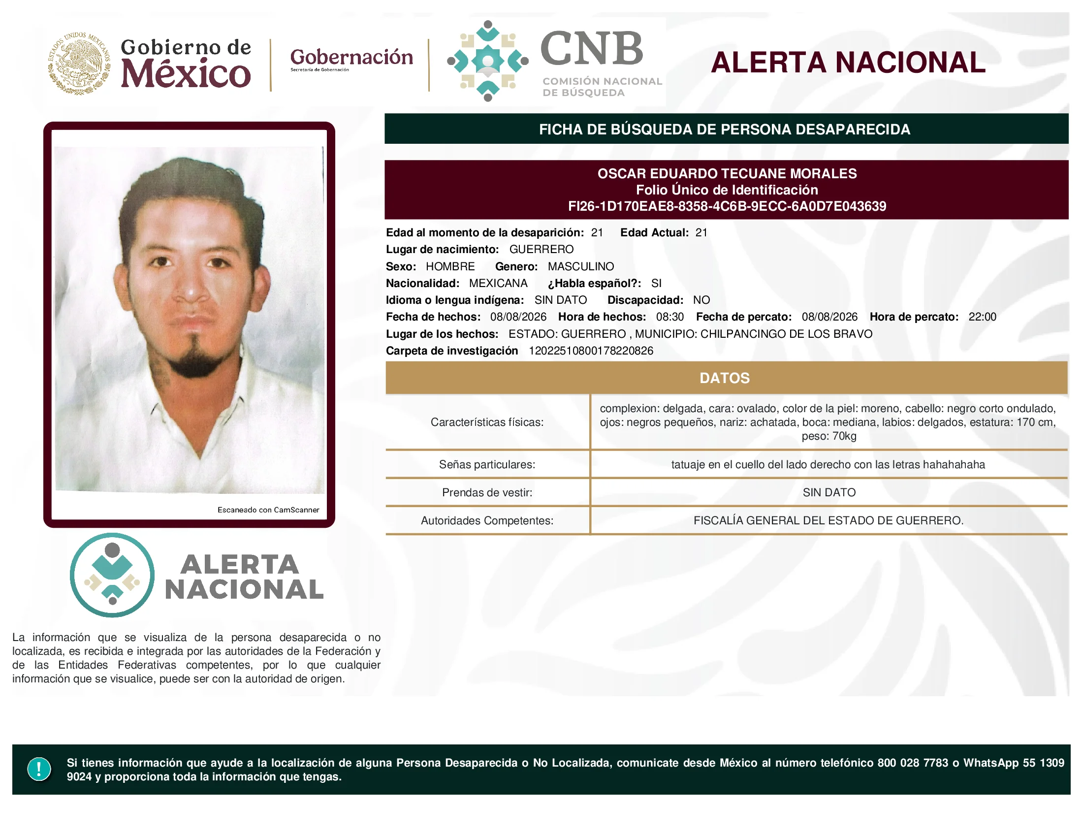 Oscar Eduardo Tecuane Morales