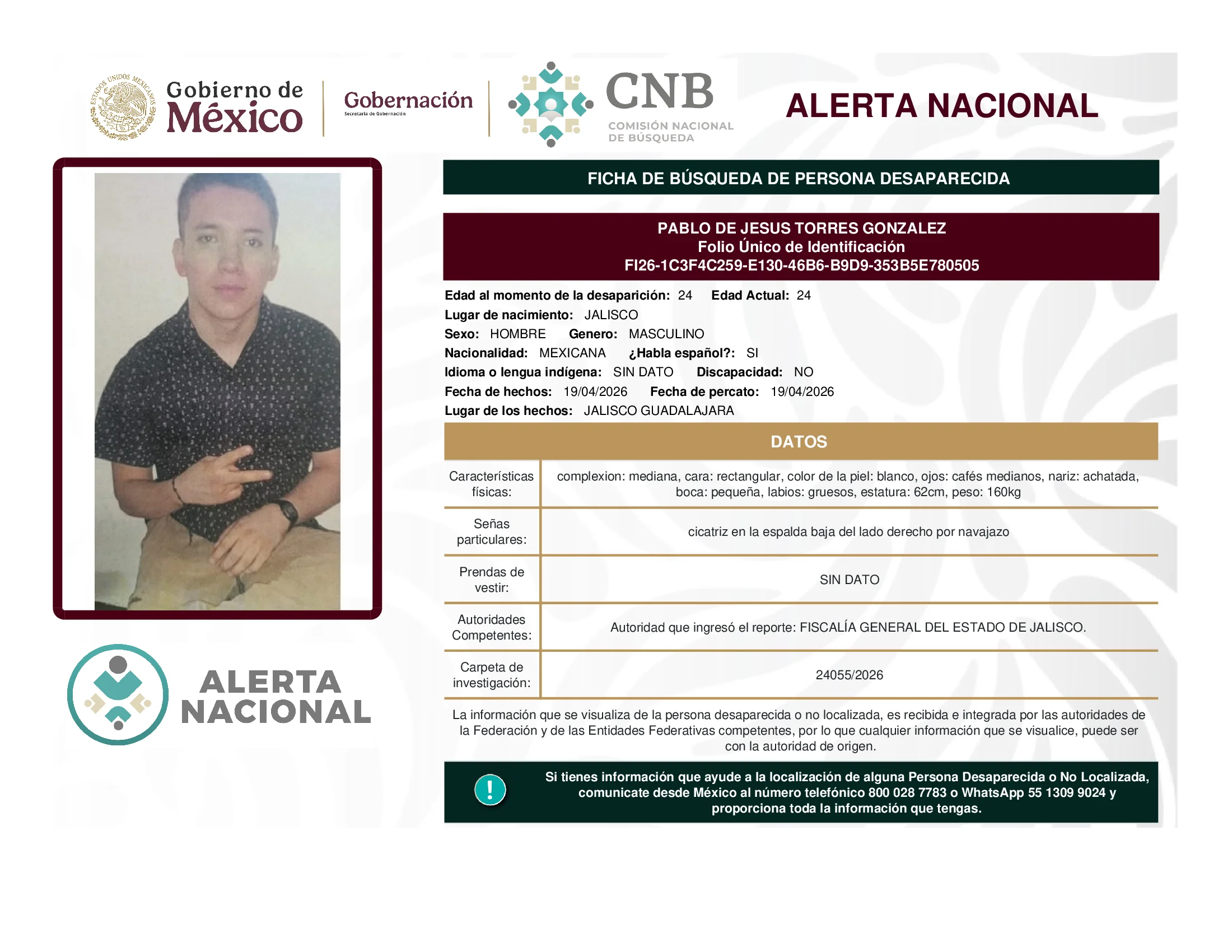 Pablo De Jesus Torres Gonzalez