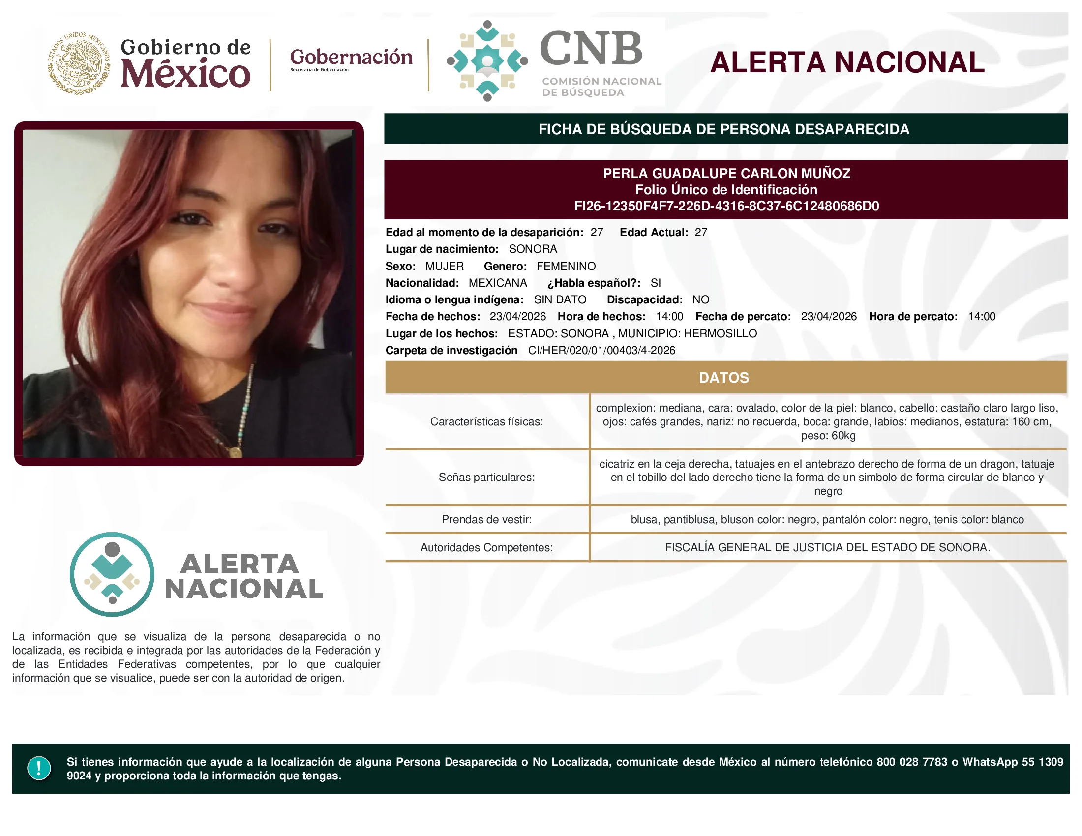 Perla Guadalupe Carlon Muñoz