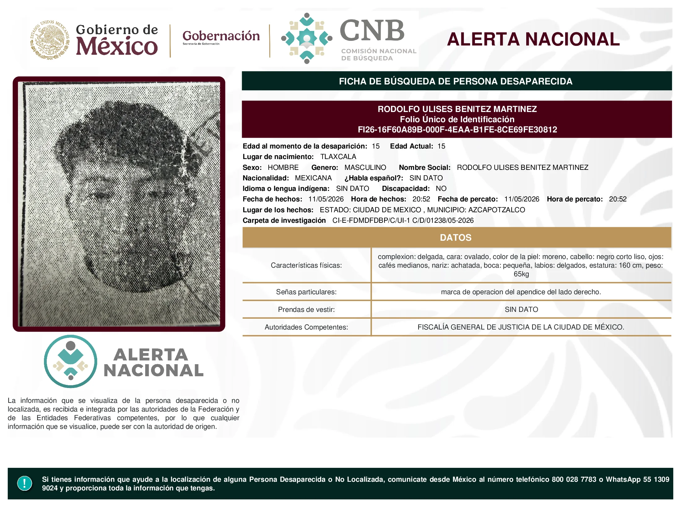 Rodolfo Ulises Benitez Martinez
