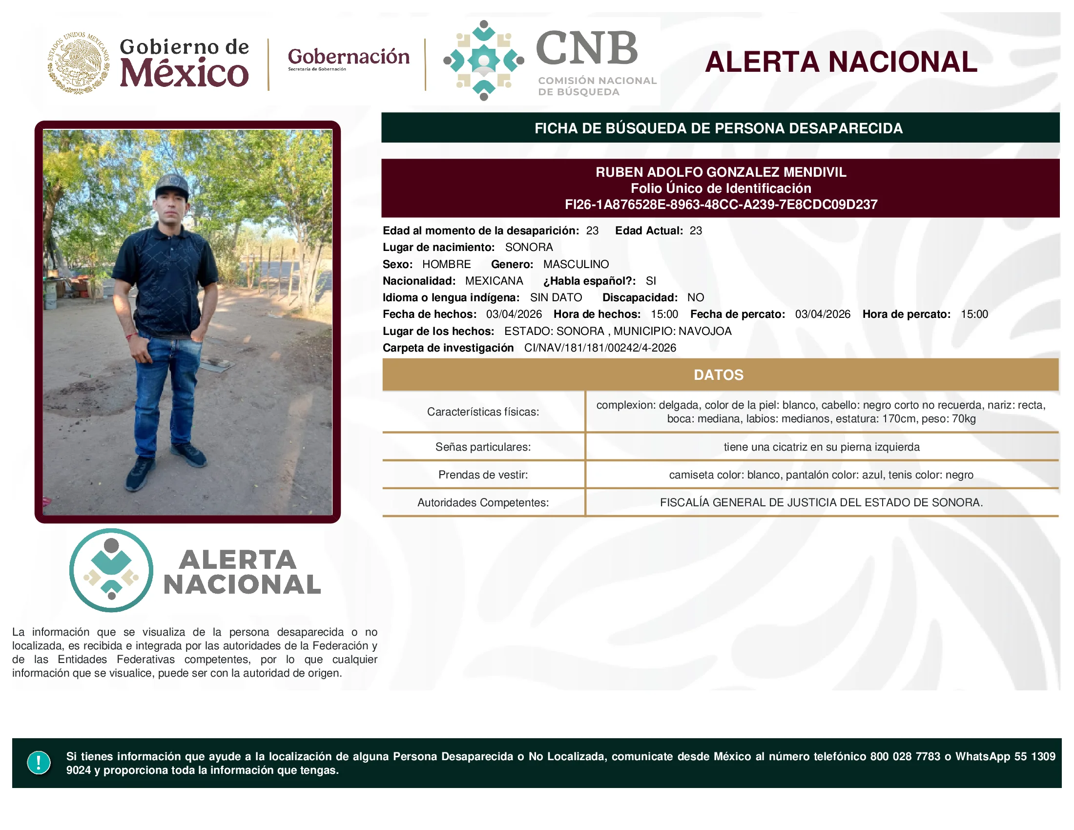 Ruben Adolfo Gonzalez Mendivil