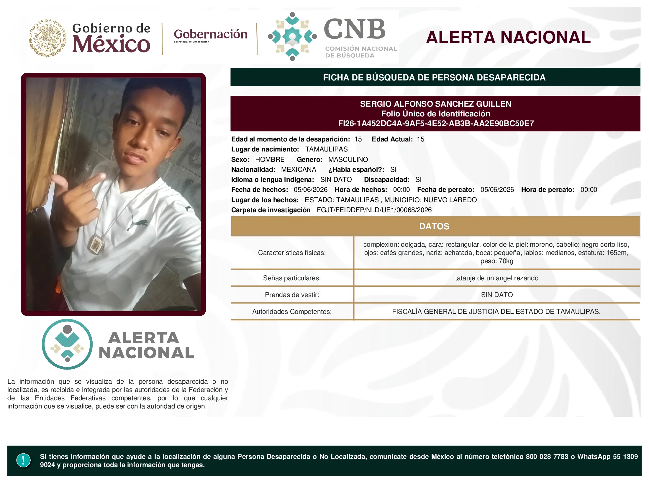 Sergio Alfonso Sanchez Guillen