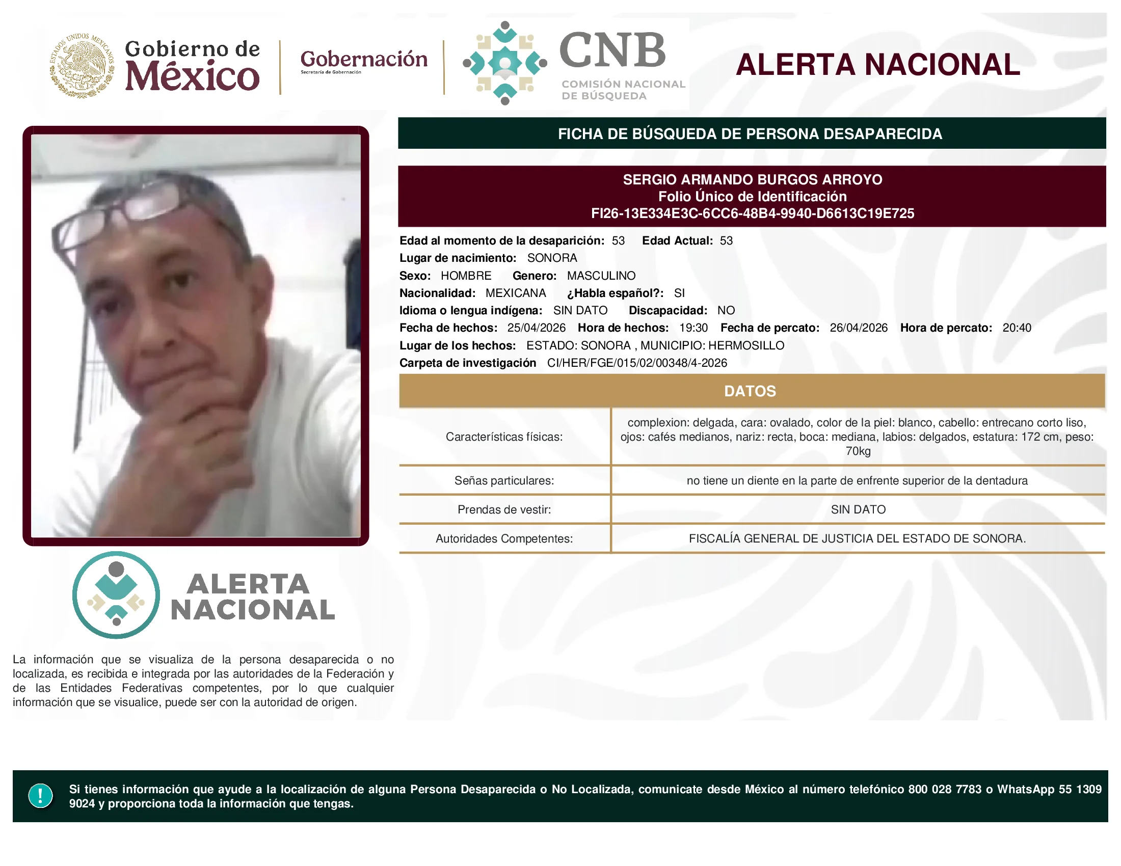 Sergio Armando Burgos Arroyo