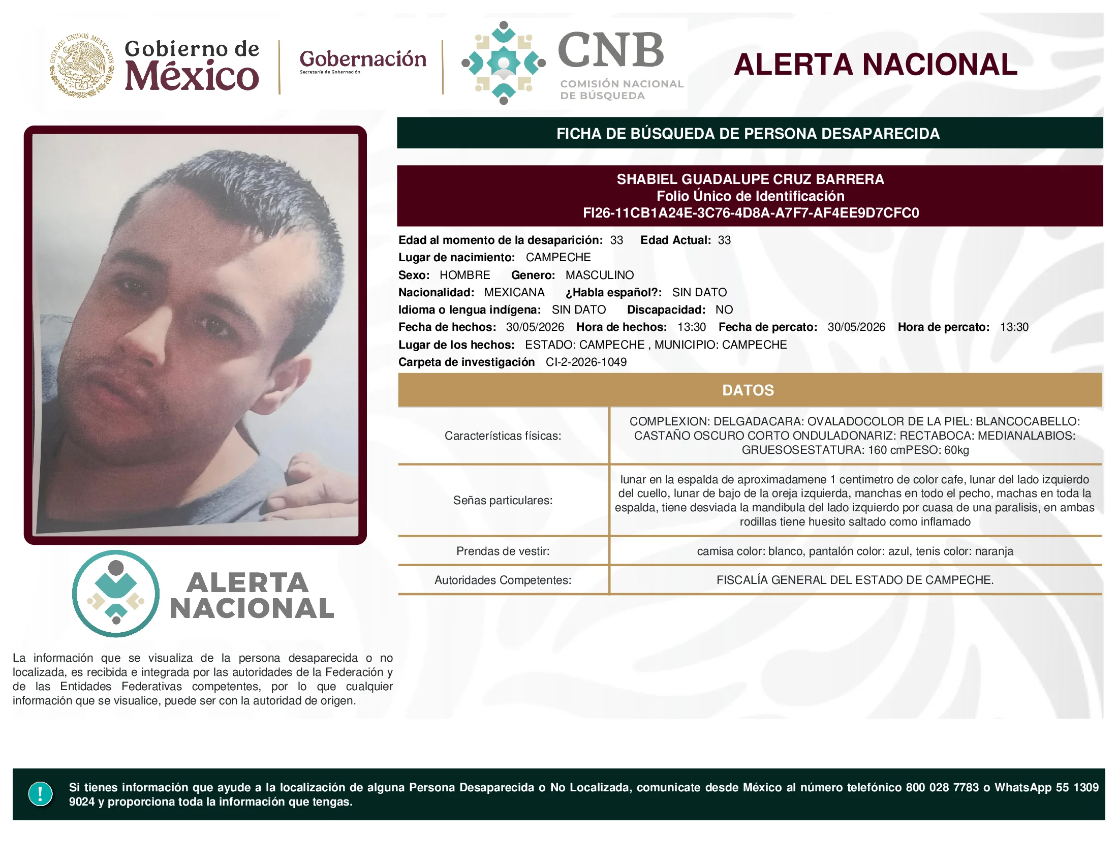 Shabiel Guadalupe Cruz Barrera