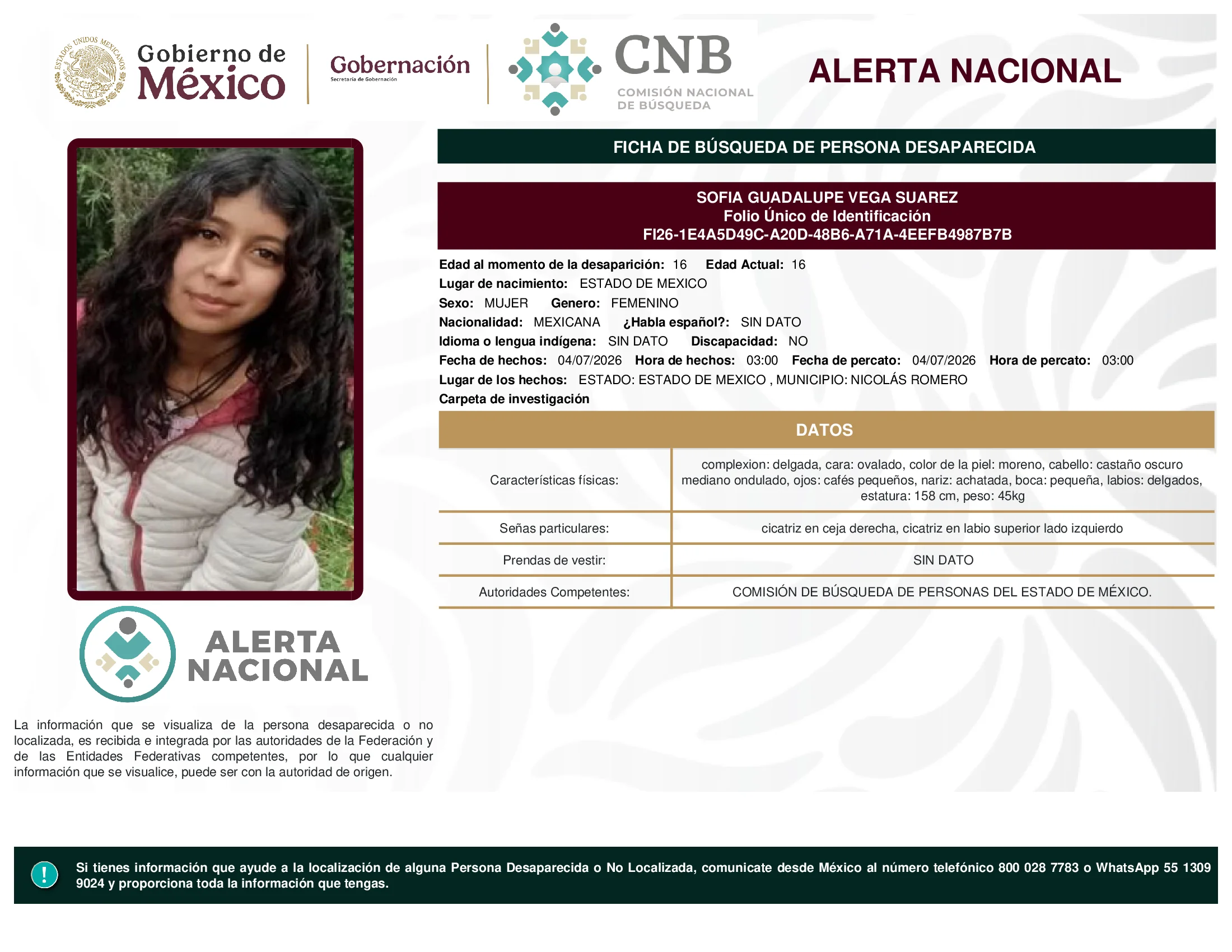 Sofia Guadalupe Vega Suarez
