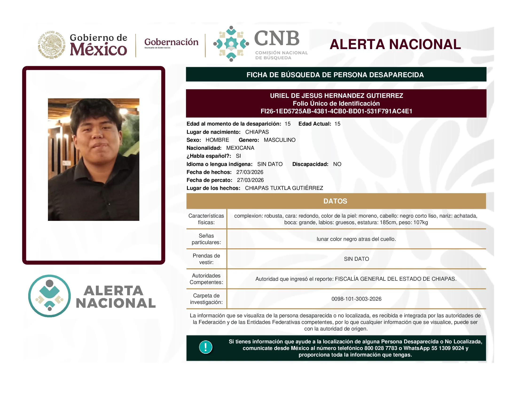 Uriel De Jesus Hernandez Gutierrez