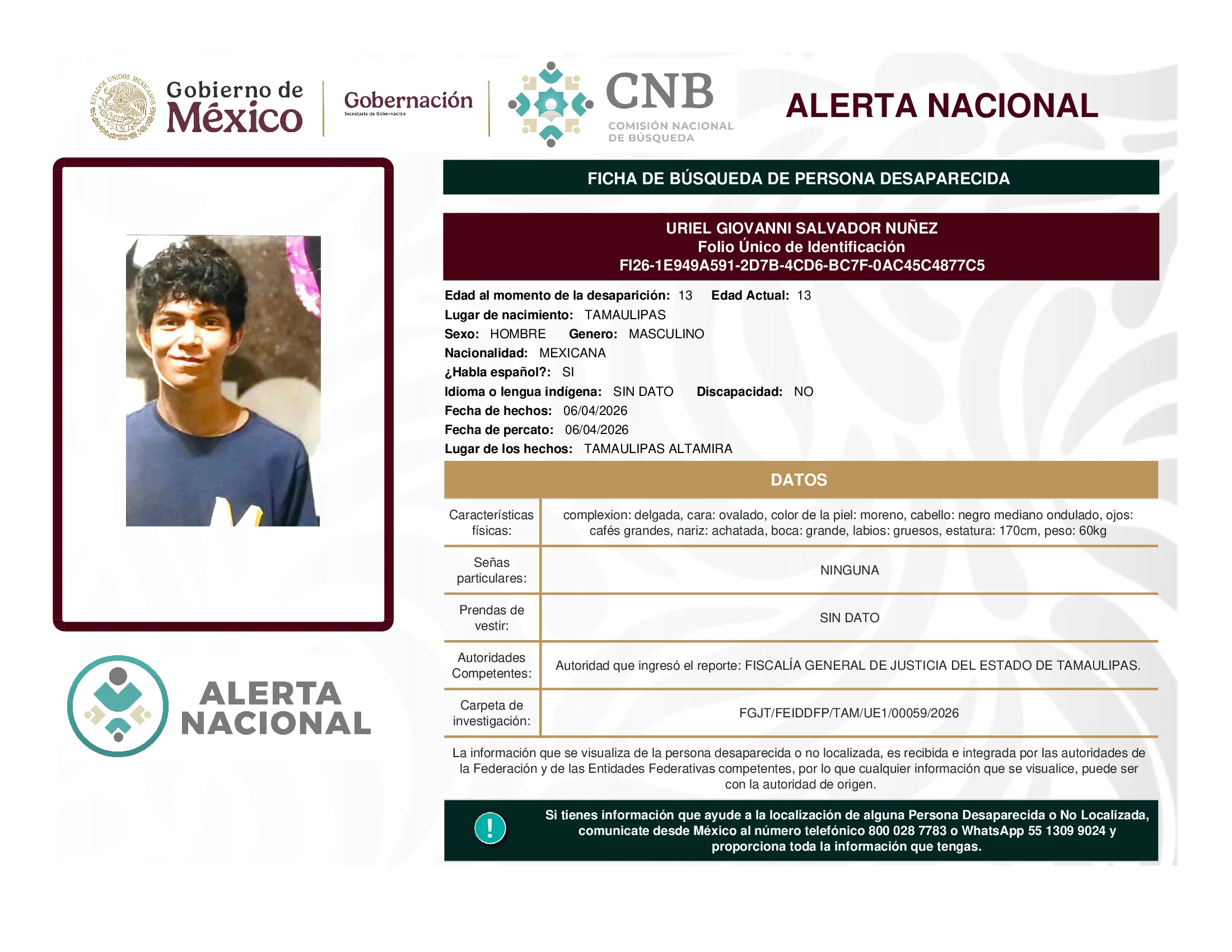 Uriel Giovanni Salvador Nuñez