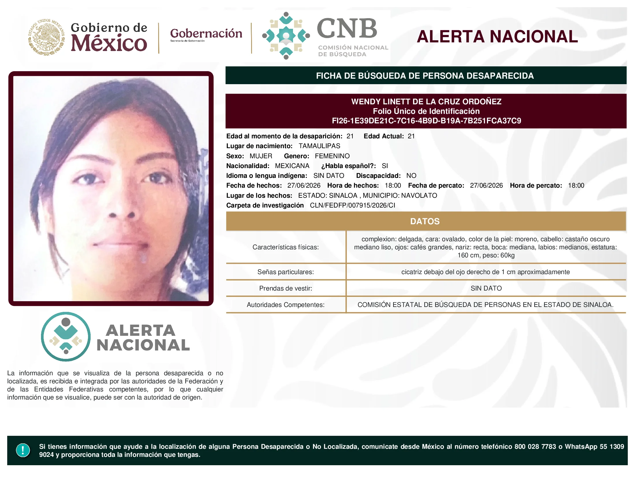 Wendy Linett De La Cruz Ordoñez
