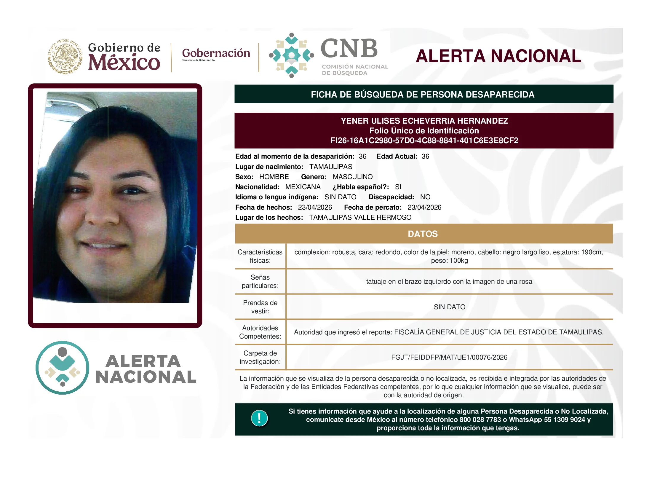Yener Ulises Echeverria Hernandez