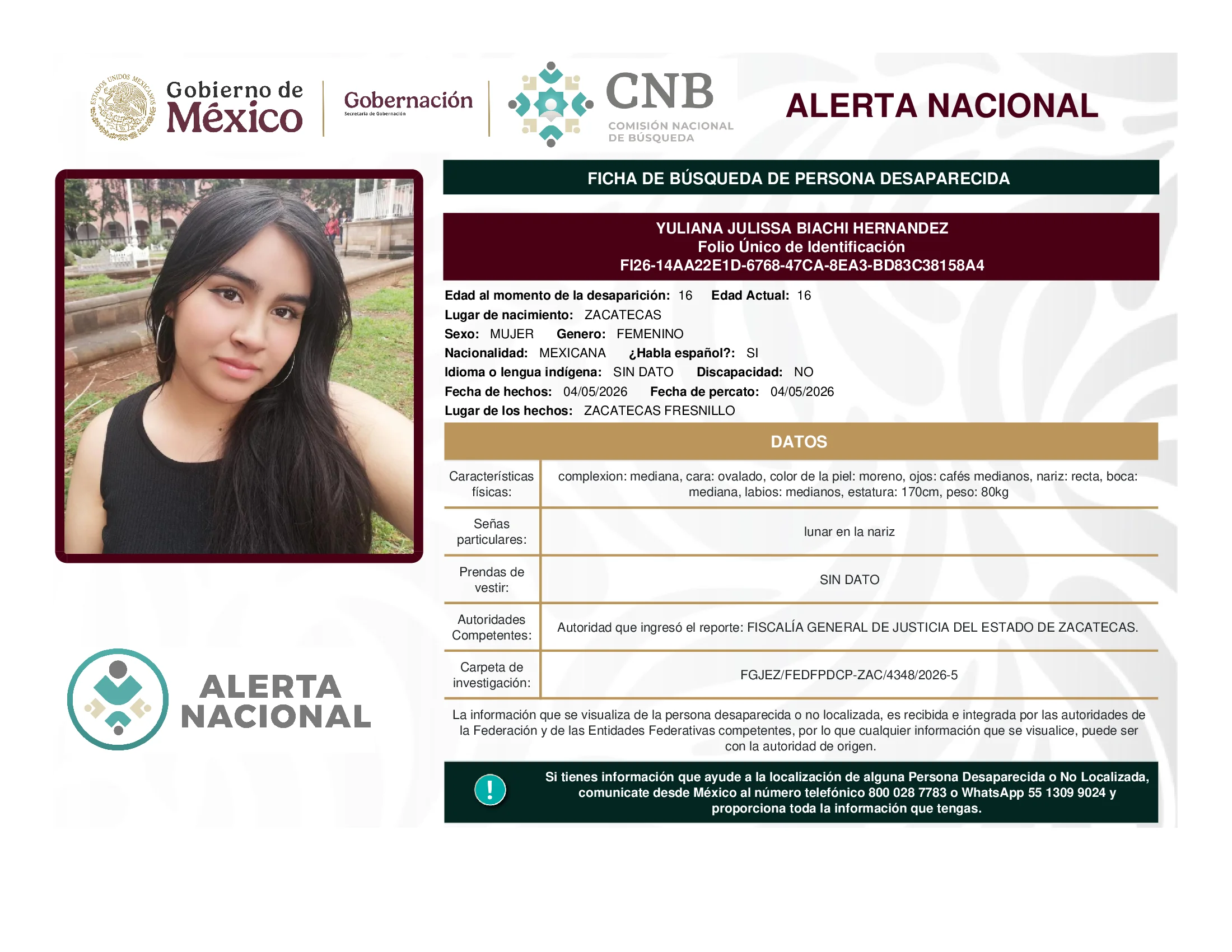 Yuliana Julissa Biachi Hernandez